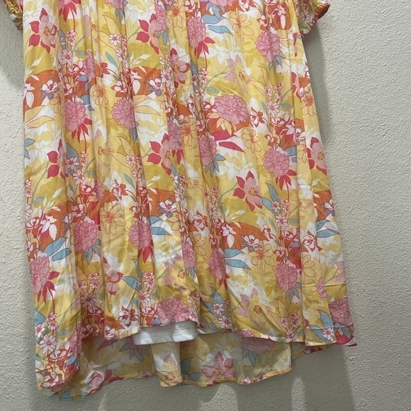 Torrid Peach Floral Gauze Hi-Lo Dress 1X - Picture 4 of 11